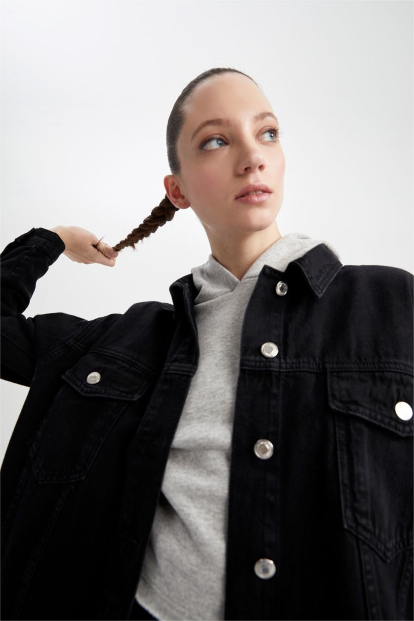 WOMAN Black Oversize Fit Jacket