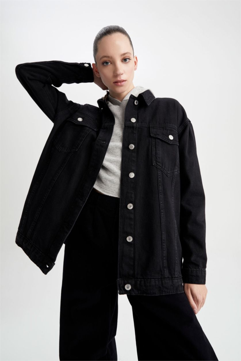 WOMAN Black Oversize Fit Jacket