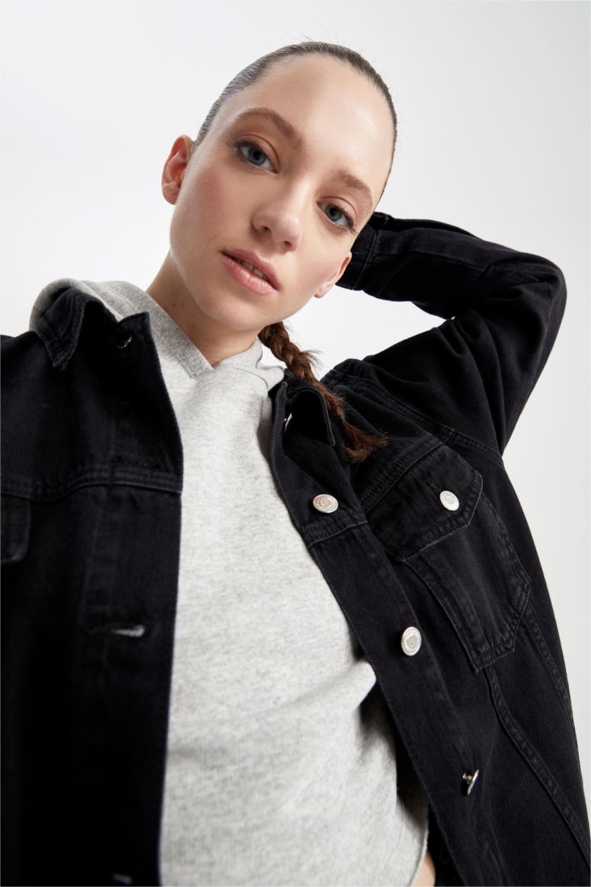 WOMAN Black Oversize Fit Jacket