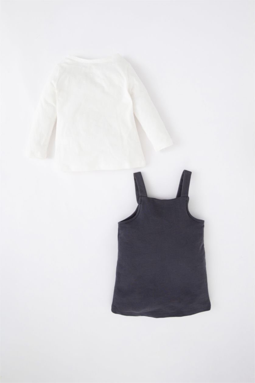 BÉBÉ FILLE Anthracite Bébé Fille Disney Mickey & Minnie Ras Du Cou Ensemble De 2