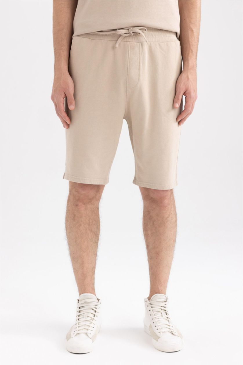 HOMME Beige Short Coupe Régulière Ourlet régulier