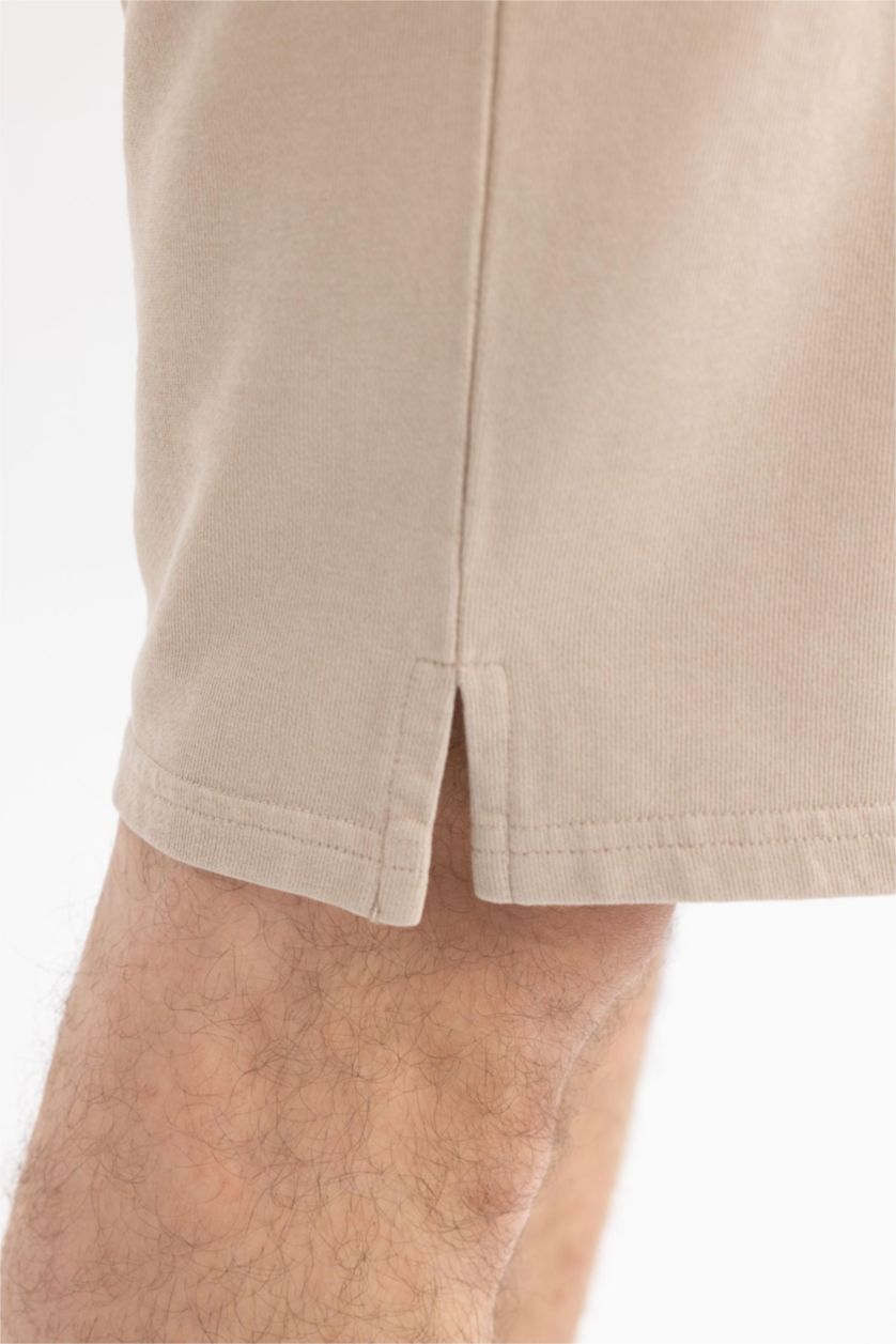 HOMME Beige Short Coupe Régulière Ourlet régulier