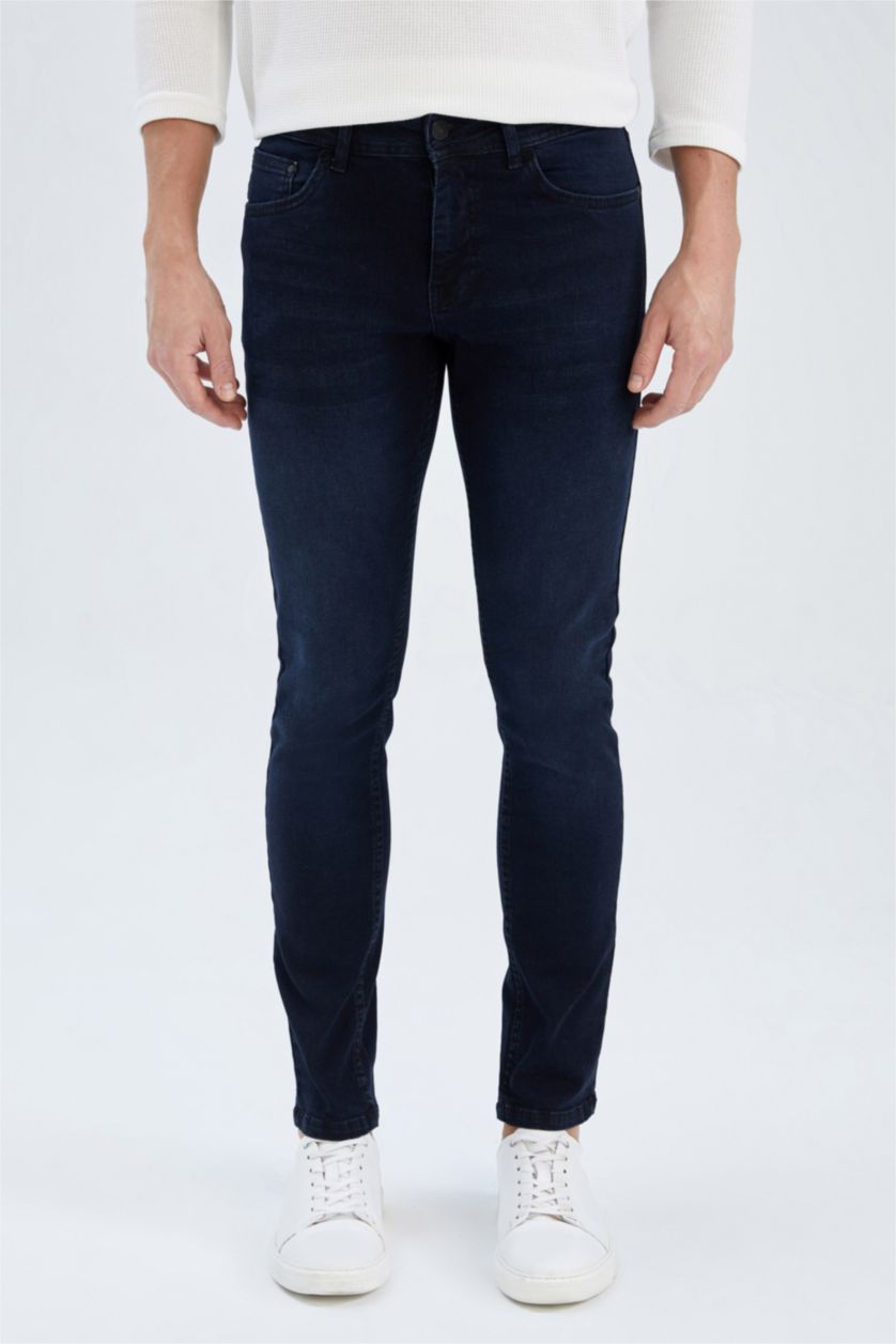 MAN Blue Black Carlo Skinny Fit Extra Slim Fit Normal Waist  Jeans