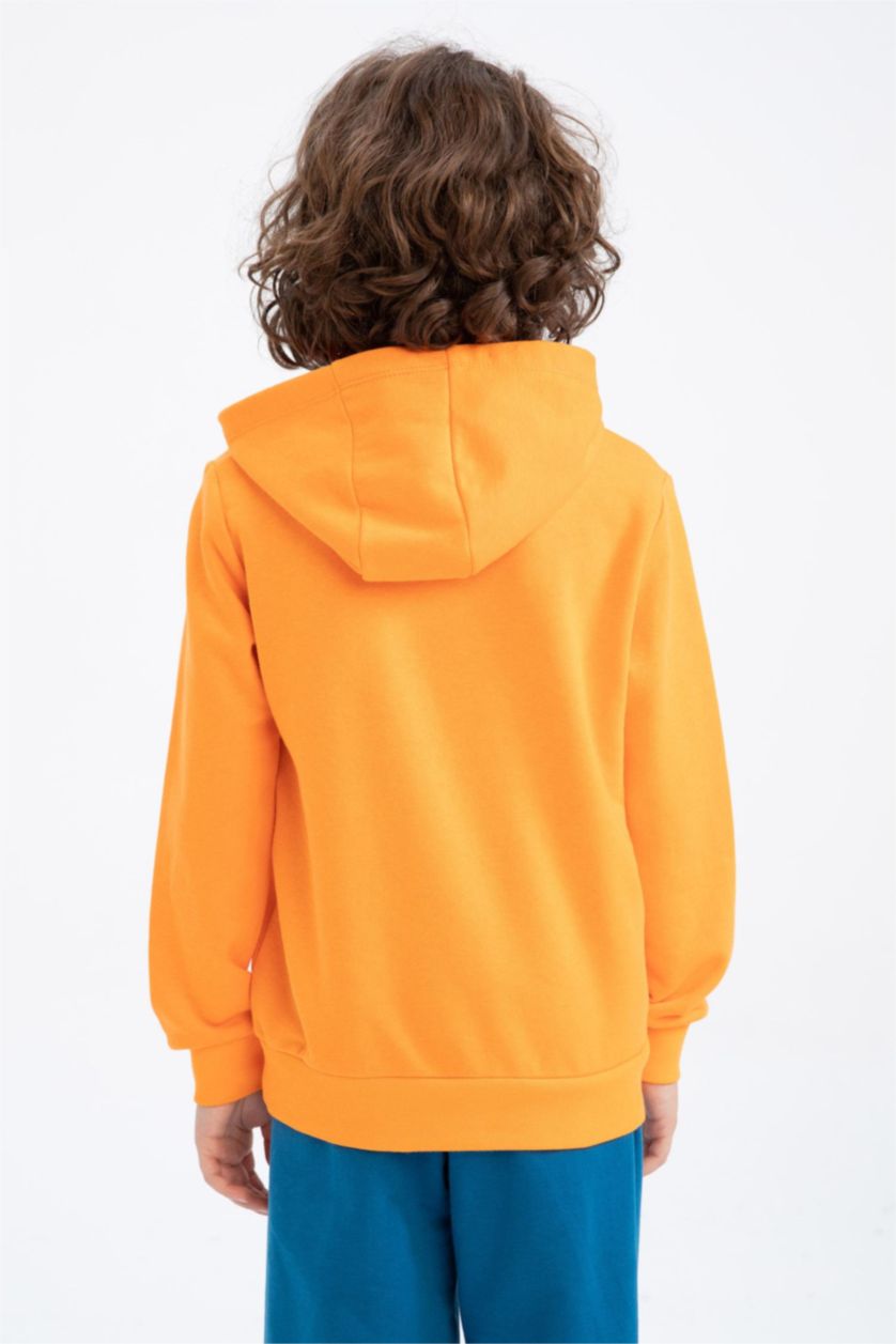 GARÇONS Orange Sweat À Capuche Regular Fit Pour Garçon