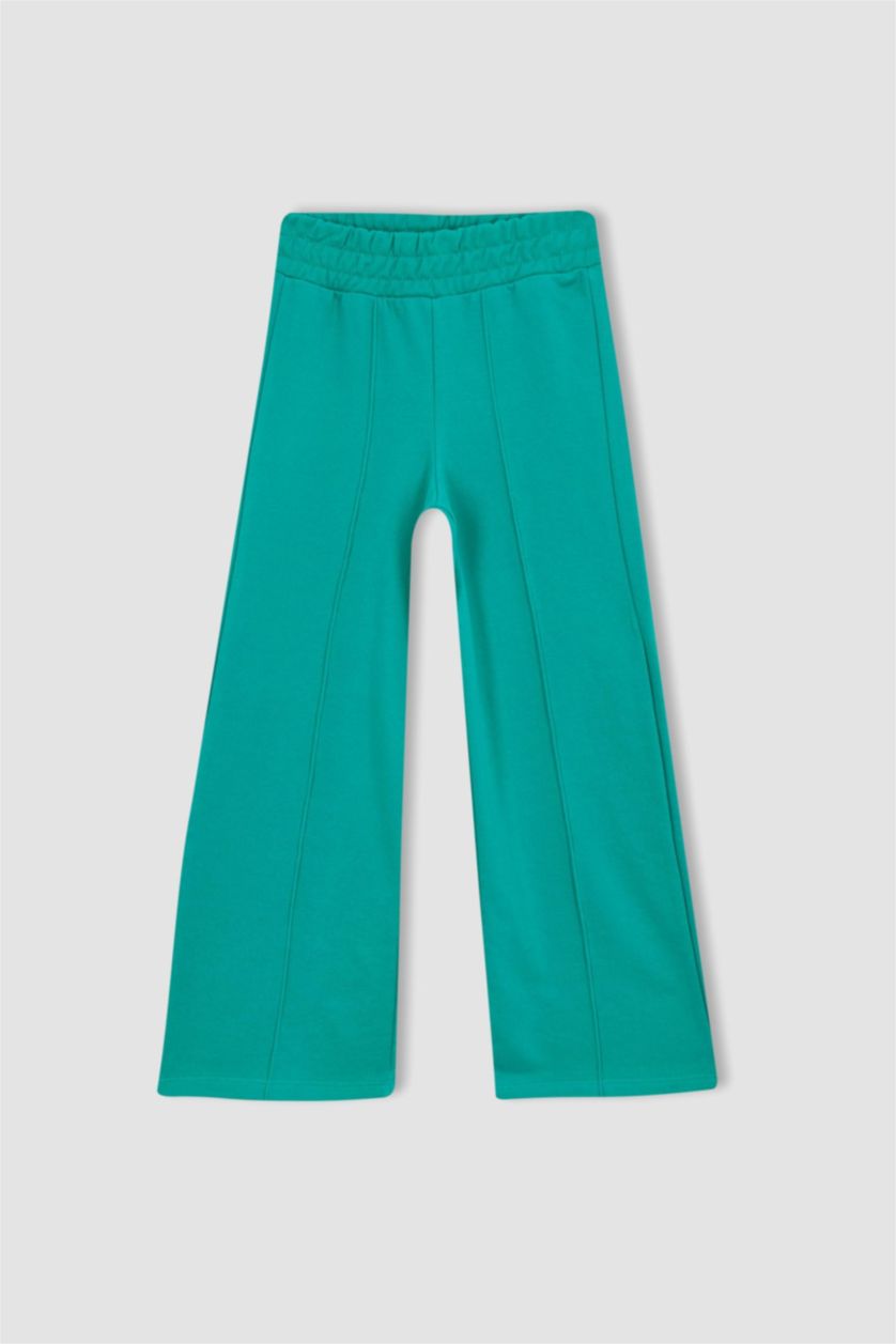 Kız Çocuk - Genç Kız Yeşil Kız Çocuk Uzun Kollu Tişört Eşofman Alt 2'li Takım