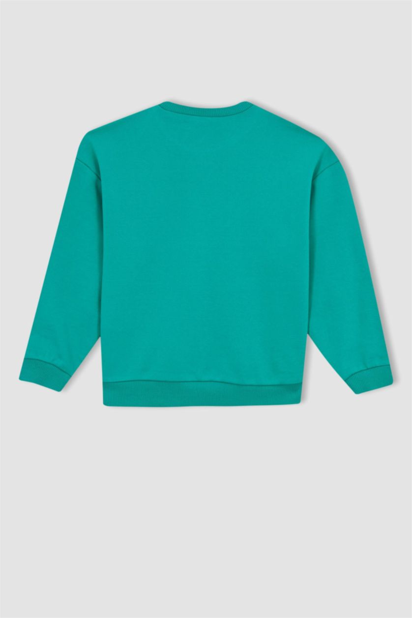 Kız Çocuk - Genç Kız Yeşil Kız Çocuk Uzun Kollu Tişört Eşofman Alt 2'li Takım