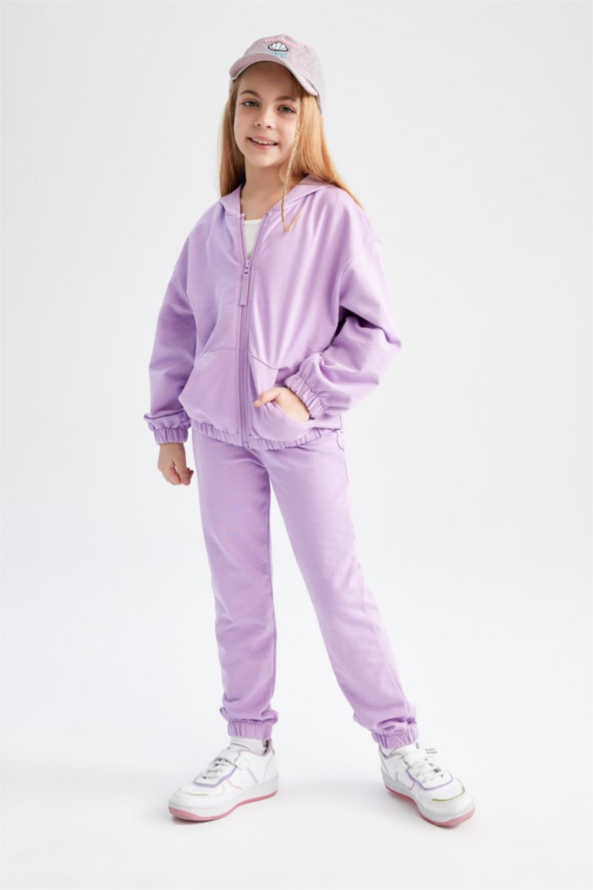 FILLES Violet Ensemble De 2 Sweats À Capuche Pour Fille