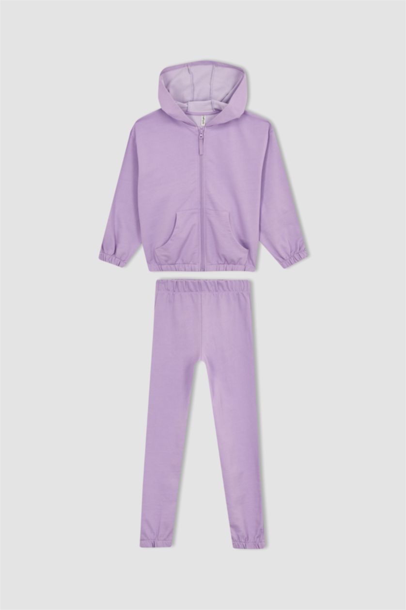 FILLES Violet Ensemble De 2 Sweats À Capuche Pour Fille