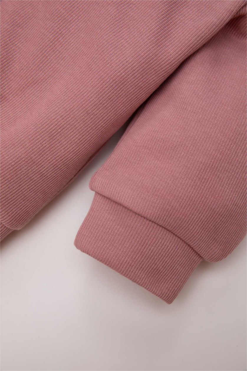 BABY GIRL Rose Baby Girl Big Collar Thessaloniki Fabric Cardigan