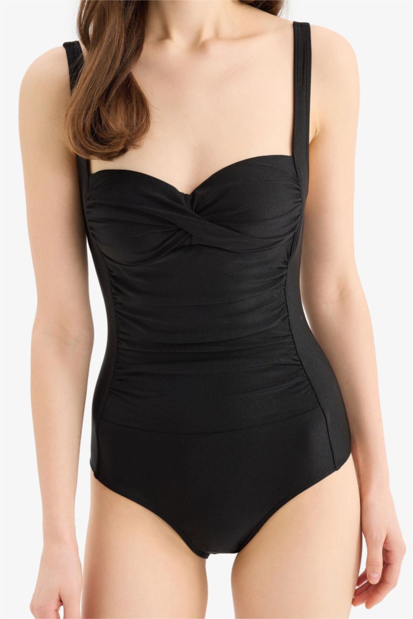 WOMAN Black Fall in Love Regular Fit Swimsuit