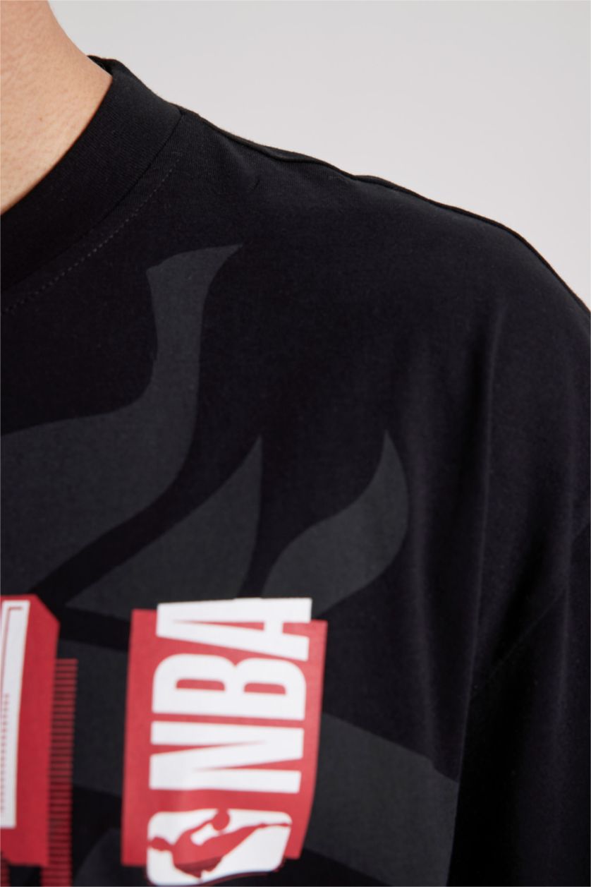 Erkek Siyah Oversıze Kısa Kollu Tişört