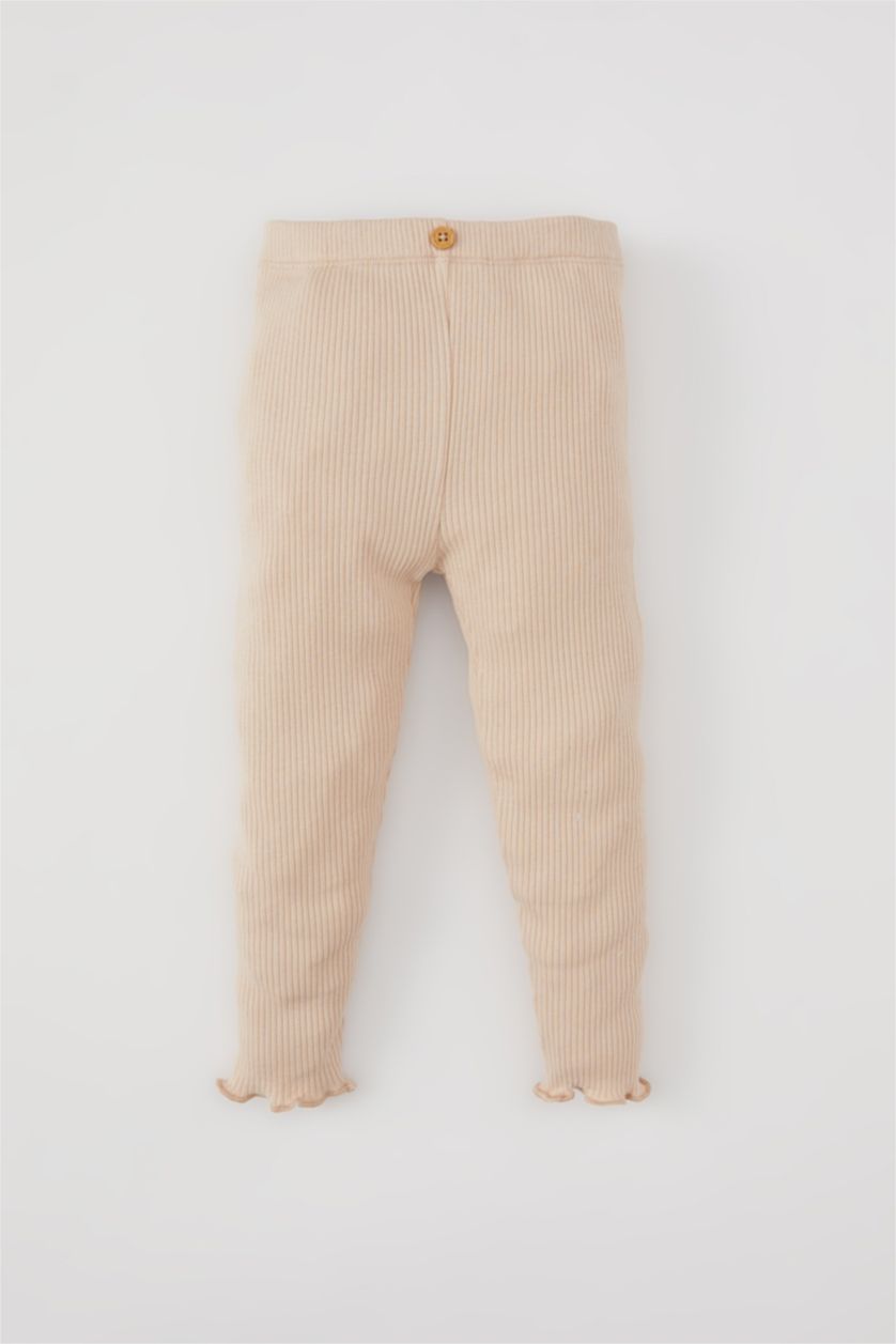 BÉBÉ FILLE Beige Leggings Basiques à jambes droites pour bébé fille