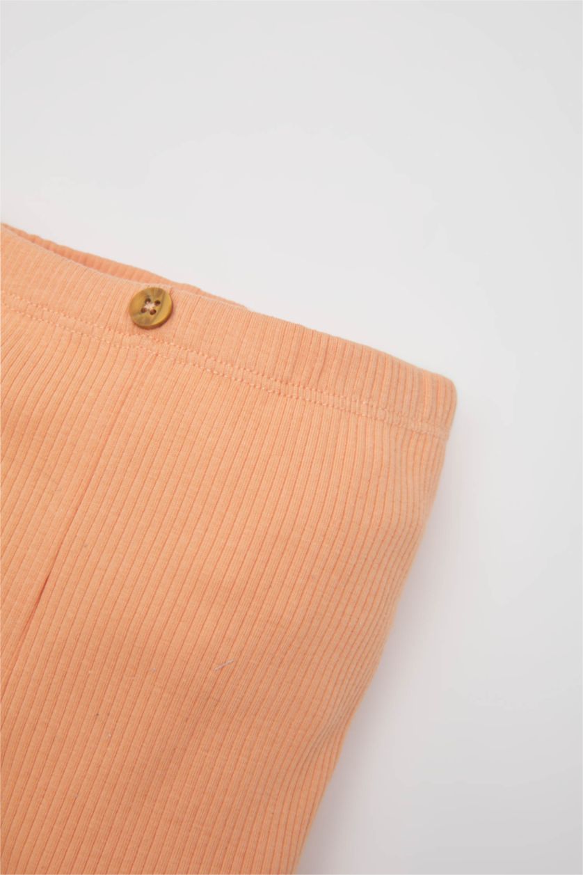 BABY GIRL Light Orange Baby Girl Regular Fit Leggings
