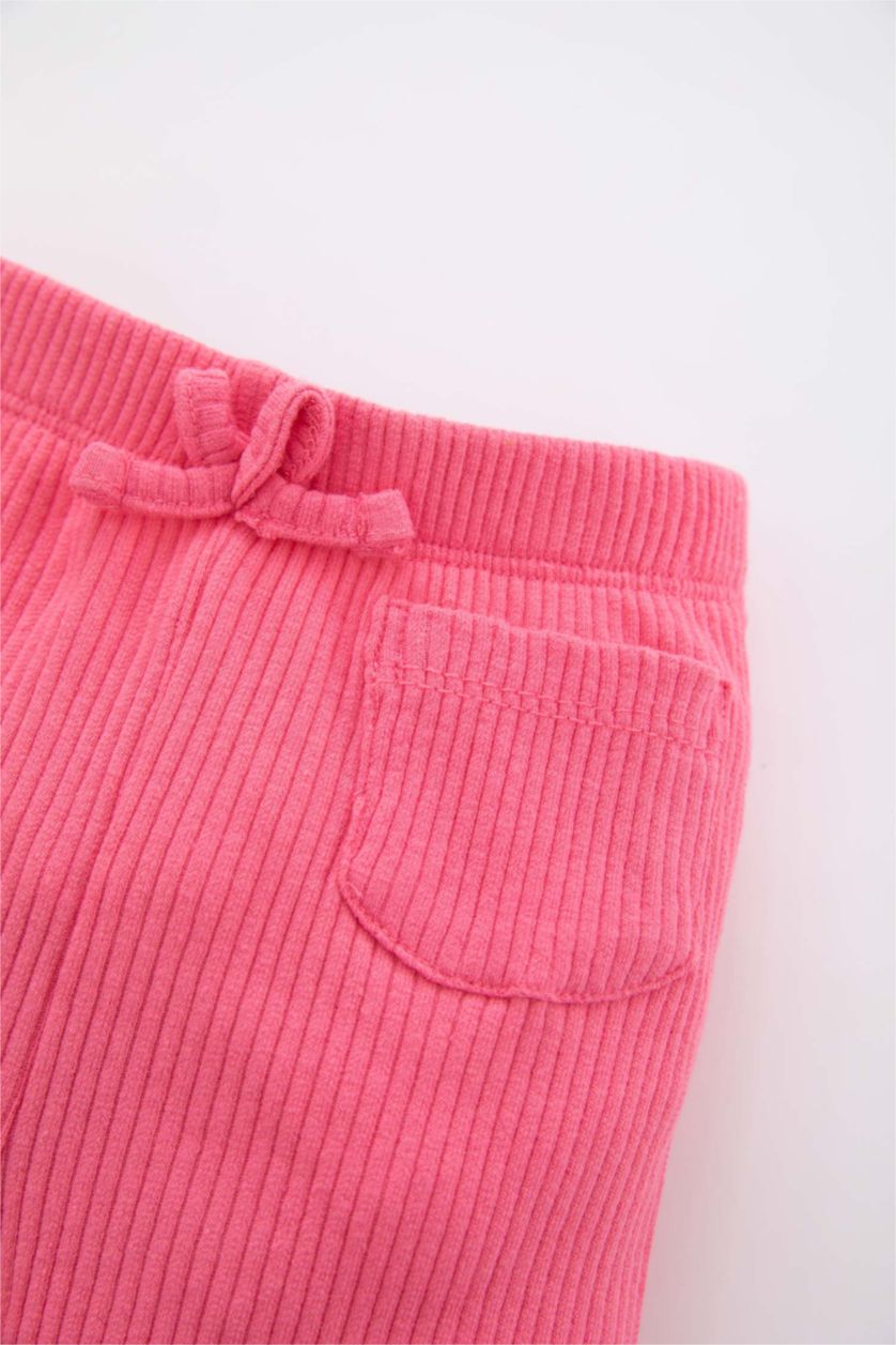 BABY GIRL Pink Baby Girl Ribbed Camisole Tights