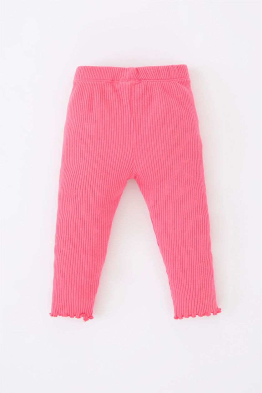 BABY GIRL Pink Baby Girl Ribbed Camisole Tights