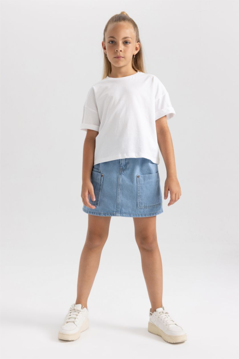 Қыздар Және Жасөспірімдер Ашық Көк Қыздарға Юбка