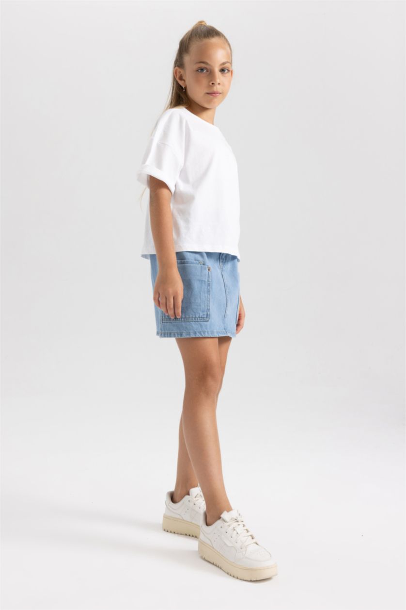 Қыздар Және Жасөспірімдер Ашық Көк Қыздарға Юбка