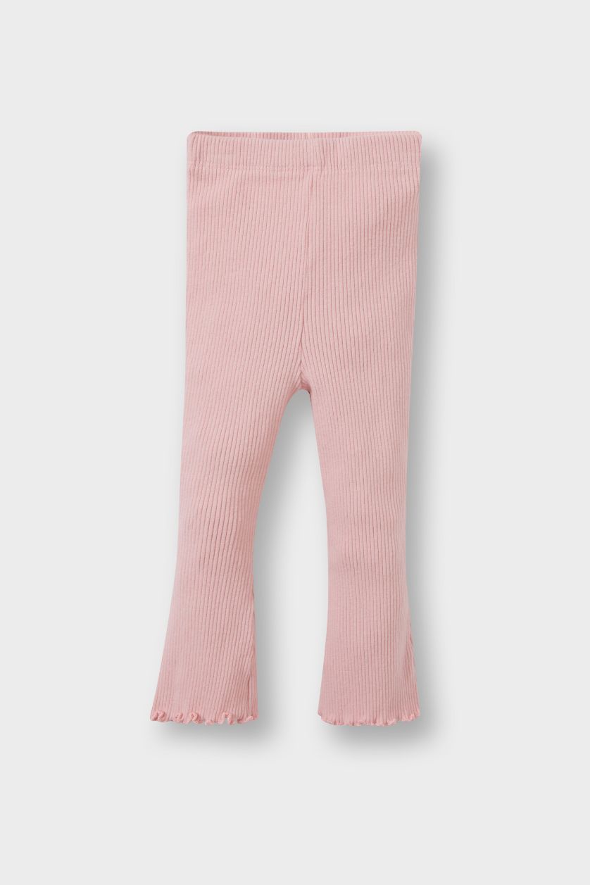 Baby Girl Pink Baby Girl Ribbed Camisole Leggings