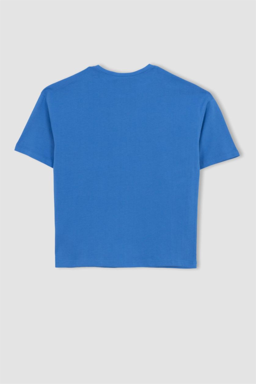 Kız Çocuk - Genç Kız Mavi Kız Çocuk NBA Oklahoma City Thunder Oversize Fit Kısa Kollu Tişört