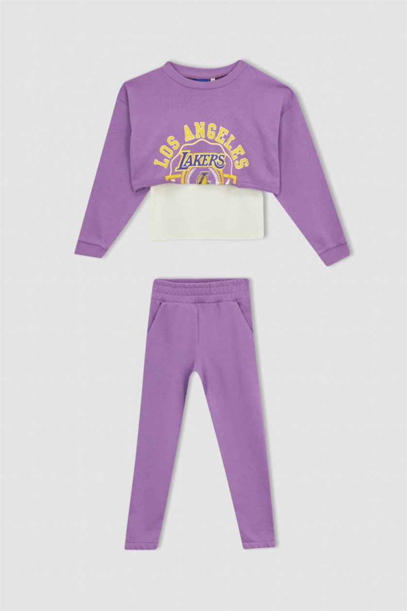 GIRLS & TEENS Light Pink Girl NBA Los Angeles Lakers Licensed 2-Division Team