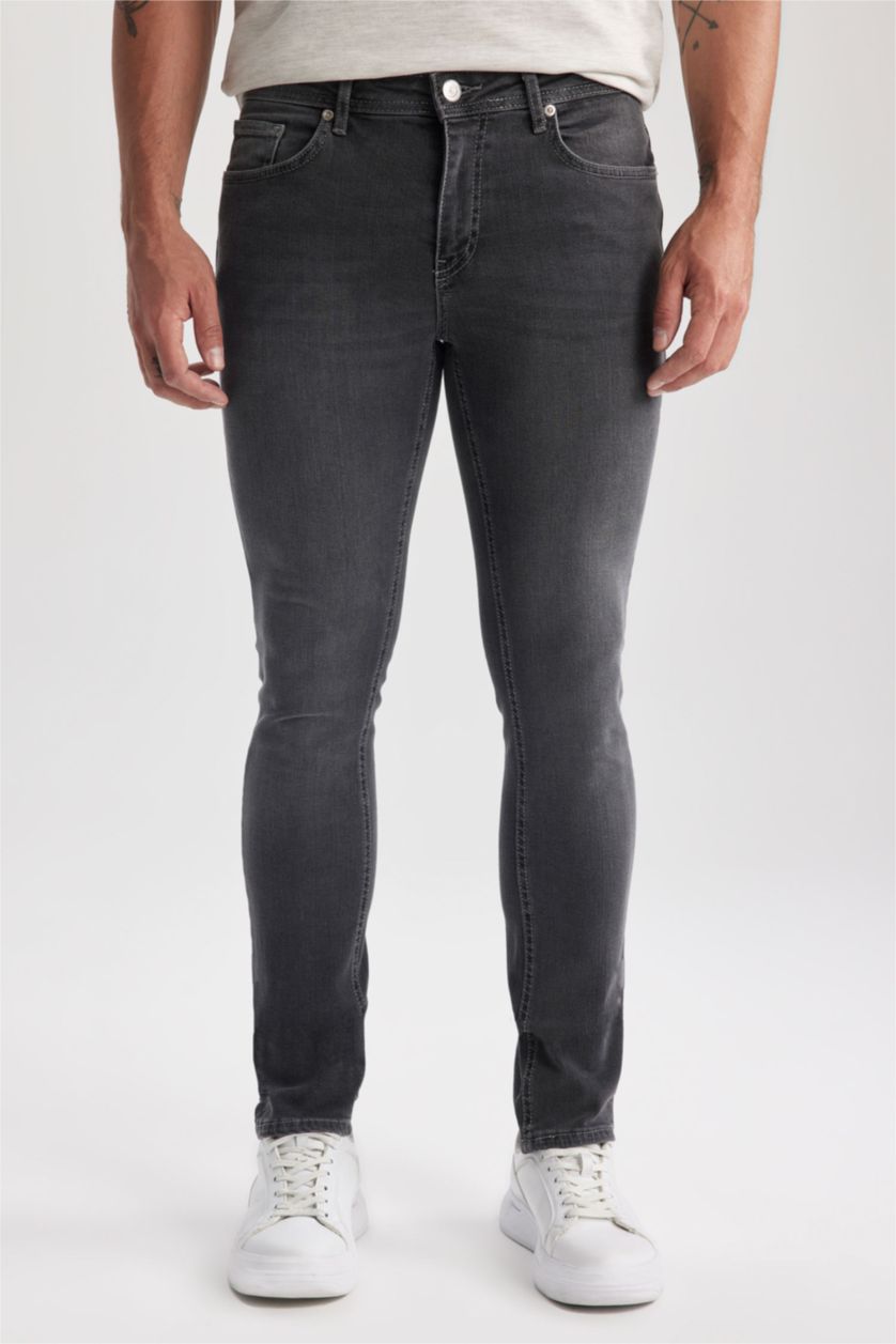 HOMME Gris Pantalon Jean PEDRO - Coupe slim en jean Ourlet étroit