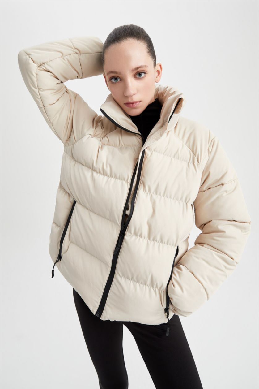 Woman Stone Defacto Fit Water Repellent Windproof Inflatable Jacket