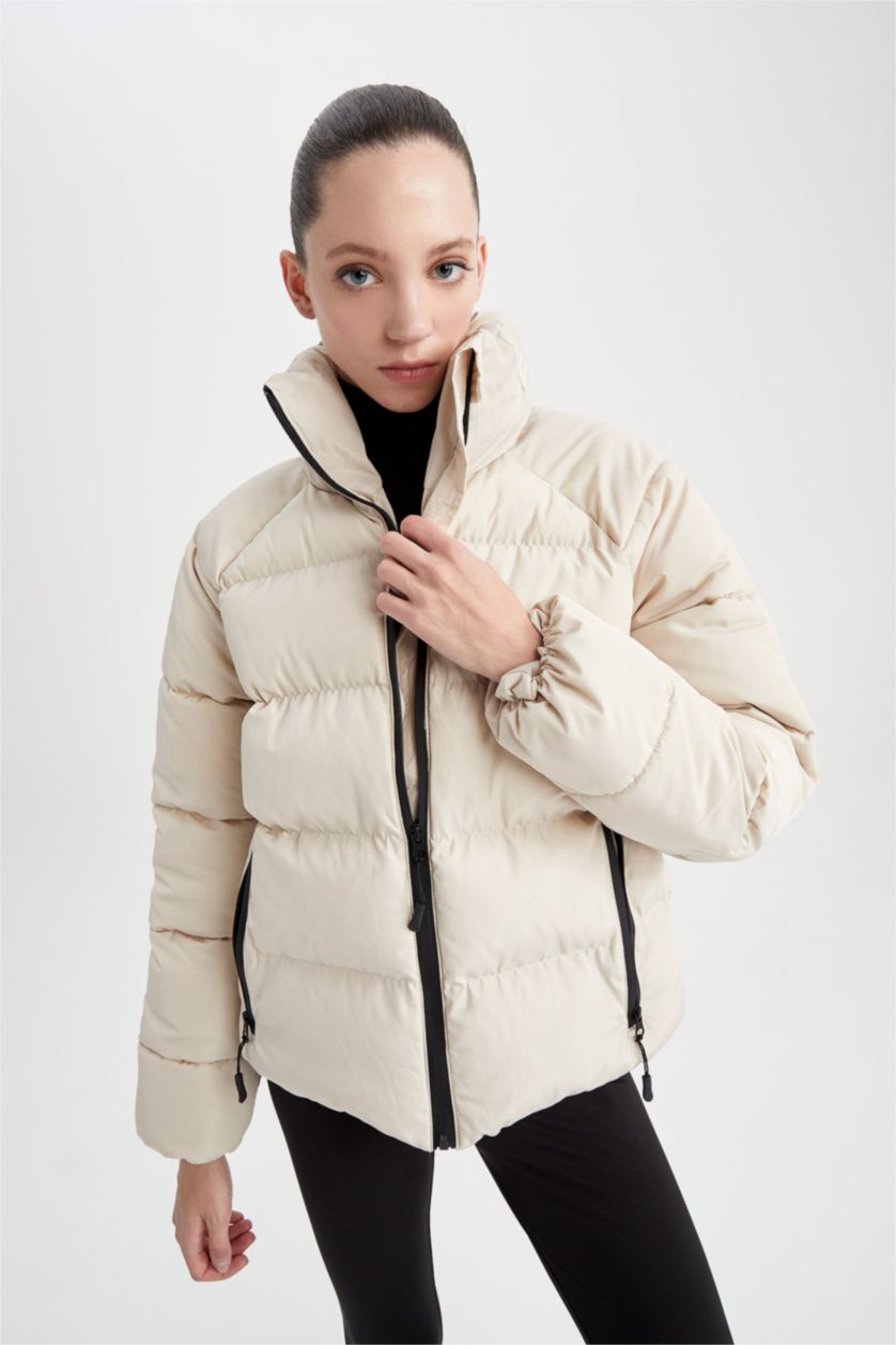 Woman Stone Defacto Fit Water Repellent Windproof Inflatable Jacket