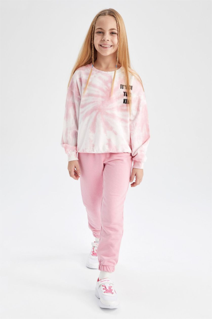 Kız Çocuk - Genç Kız Pembe Kız Çocuk Jogger Eşofman Altı