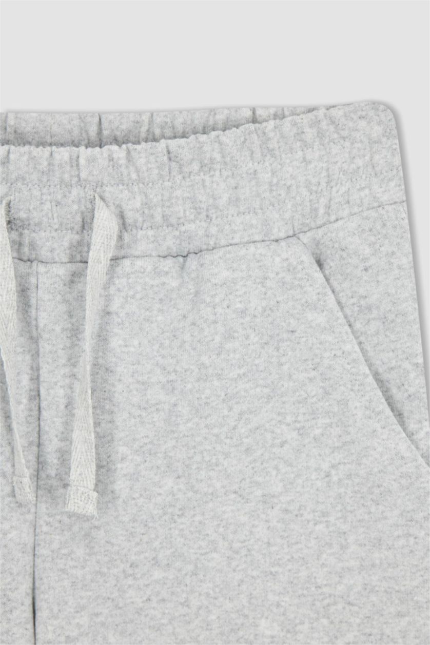 GIRLS & TEENS Light Grey Melange Girl Jogger Tracksuit Bottom