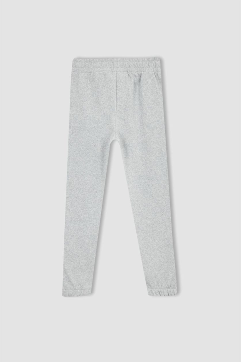 GIRLS & TEENS Light Grey Melange Girl Jogger Tracksuit Bottom