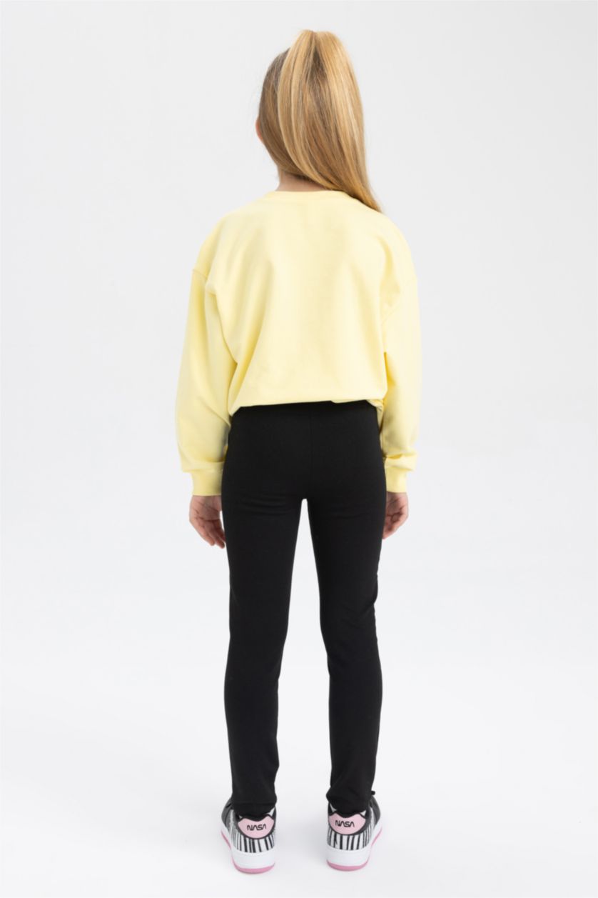 FILLES Noir Collants Longs Pour Filles