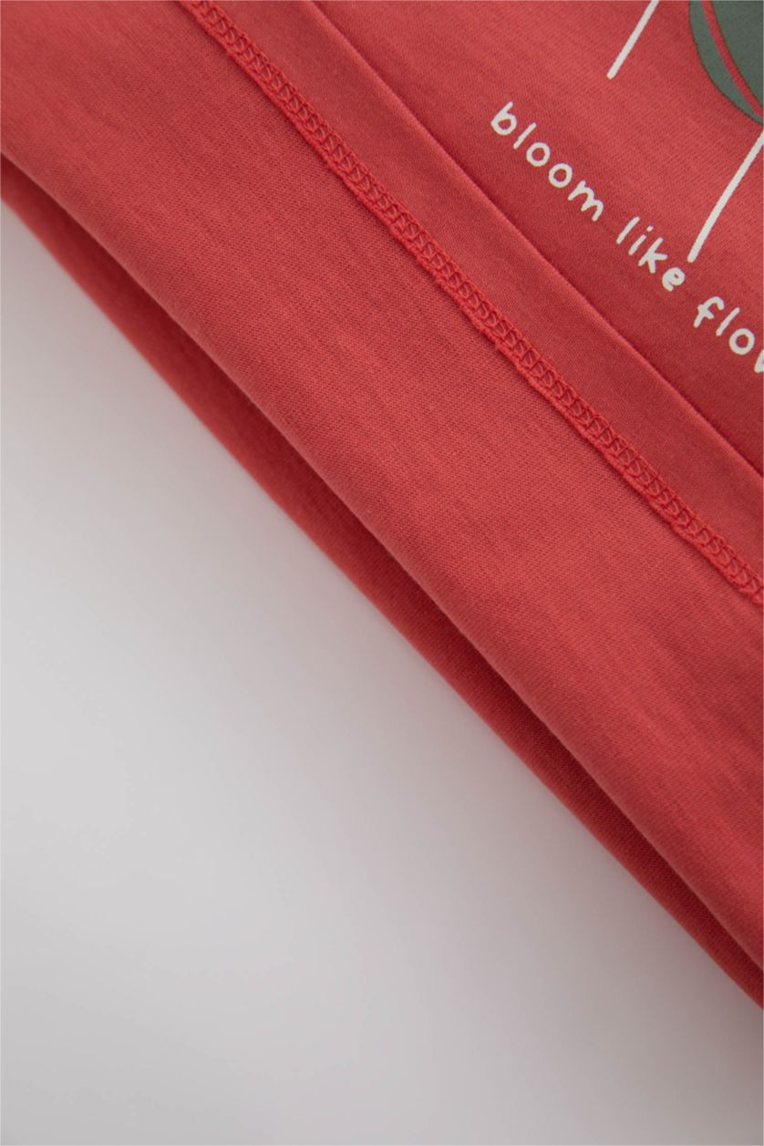 BABY GIRL Tile Baby Girl Floral Combed Cotton Short Sleeve T-Shirt Leggings 2-Pack Set