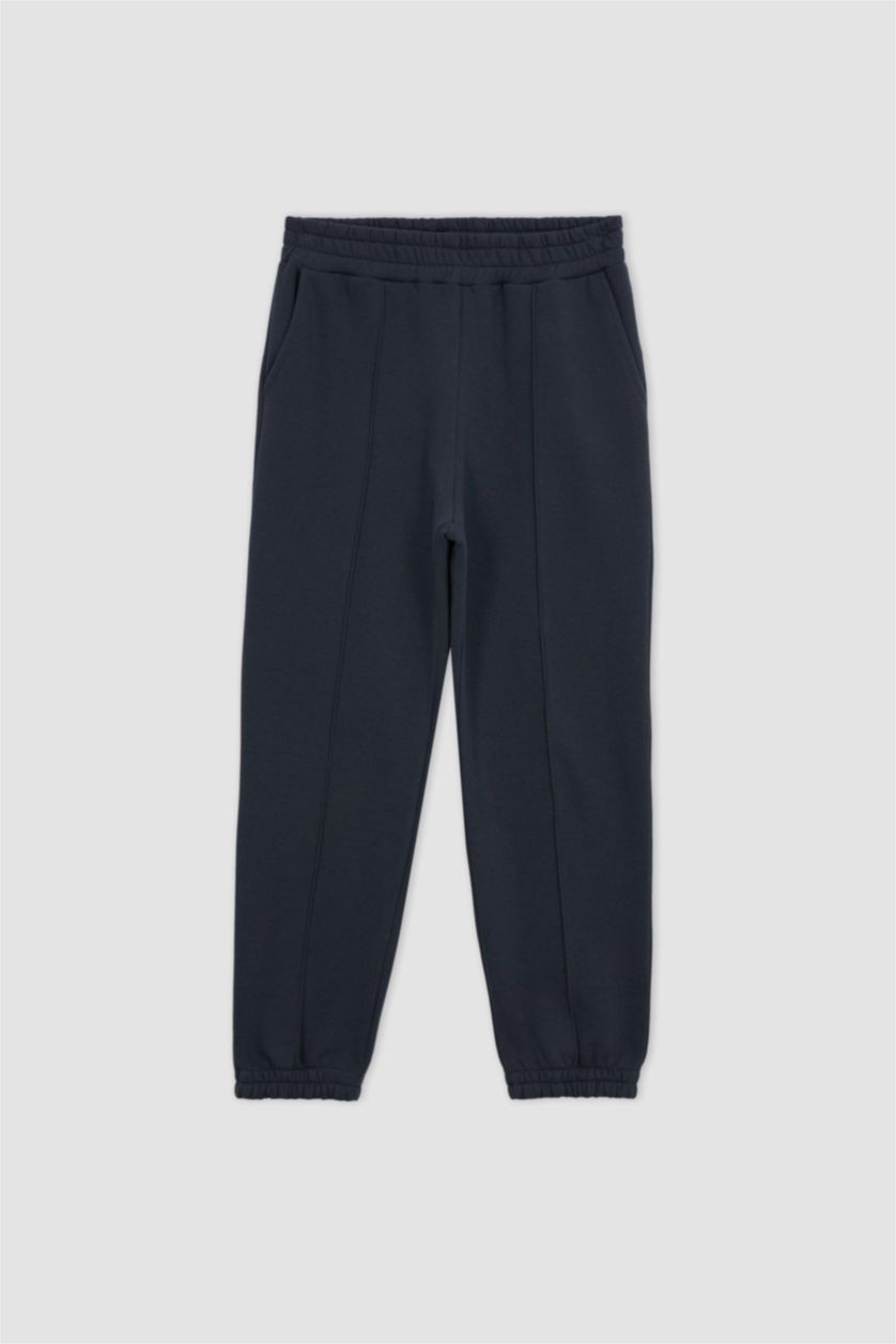 WOMAN Anthracite jogger Thick Sweatshirt Fabric Trousers