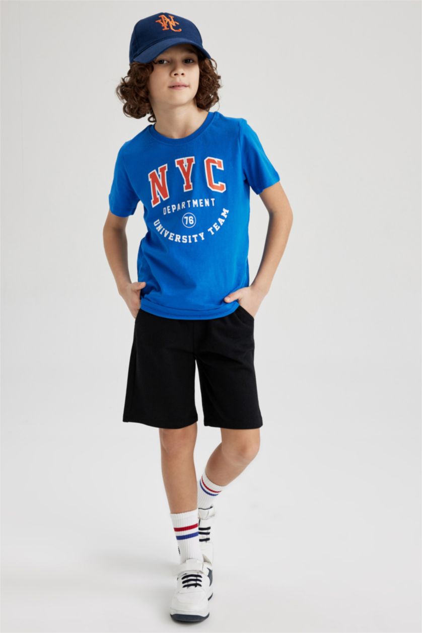 أولاد اللون الملكي سيت ولادي شورت تيشيرت - قطعتين