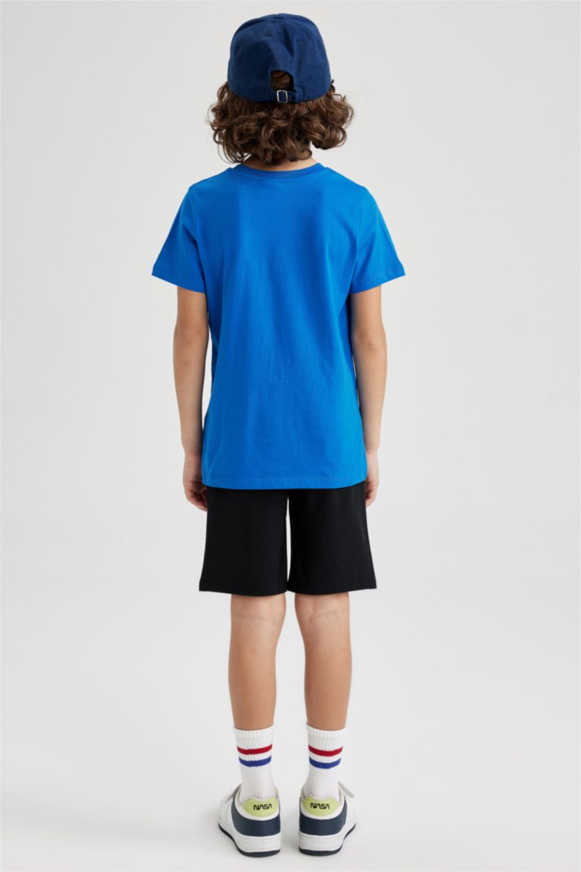 أولاد اللون الملكي سيت ولادي شورت تيشيرت - قطعتين