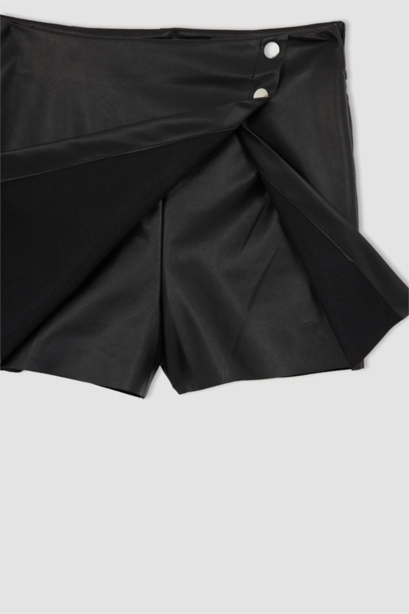 WOMAN Black Regular Fit Faux Leather