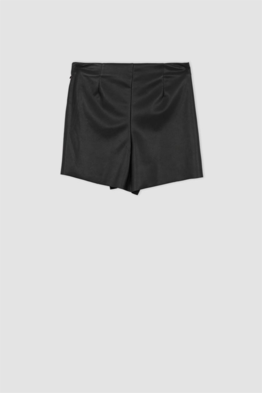 WOMAN Black Regular Fit Faux Leather