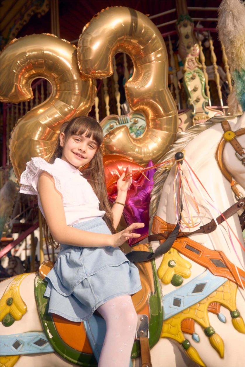 FILLES Blanc Chemise À Manches Courtes En Popeline Coupe Régulière Pour Fille