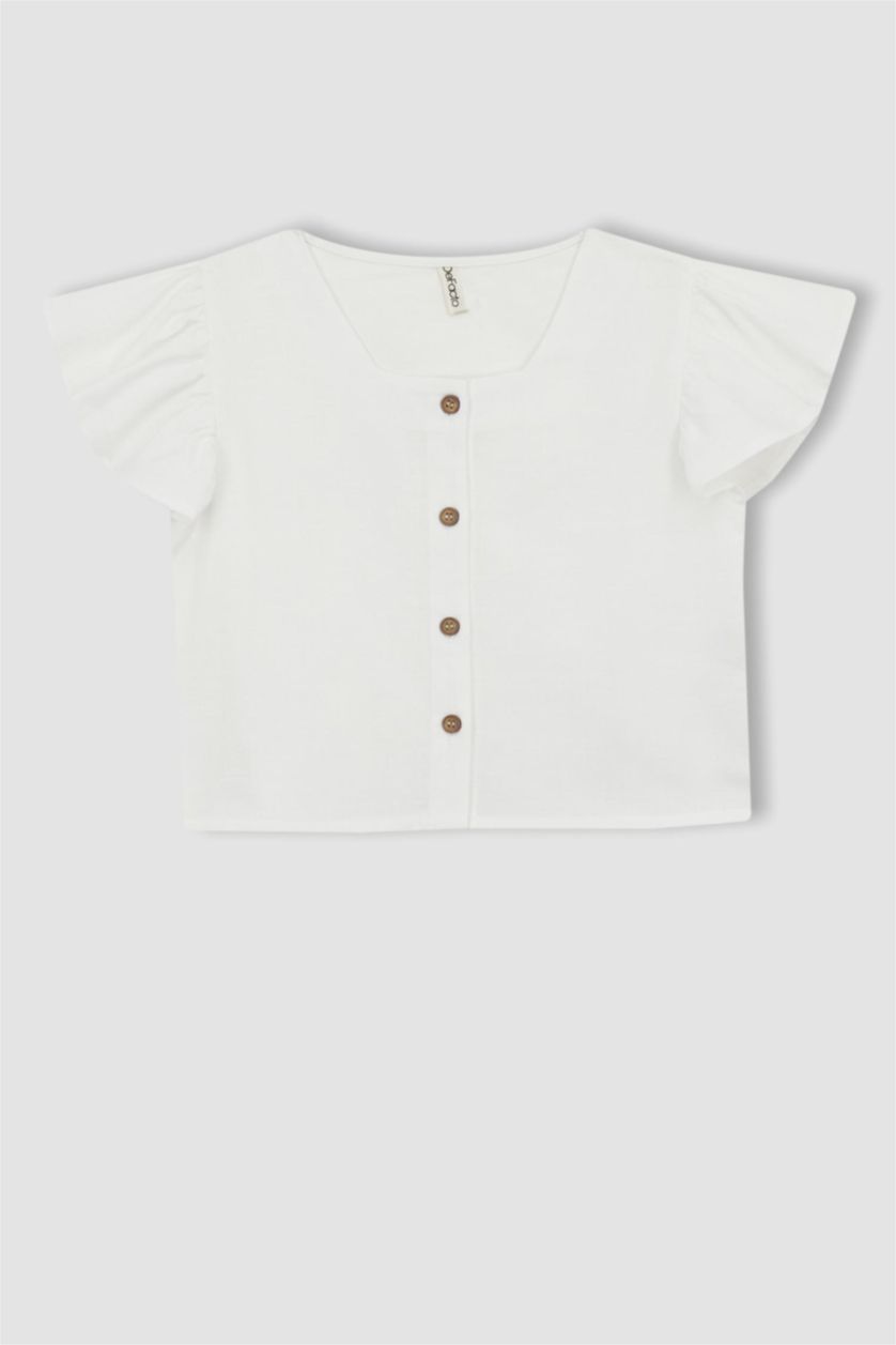 بناتي أبيض بلوزة بناتي نص كم