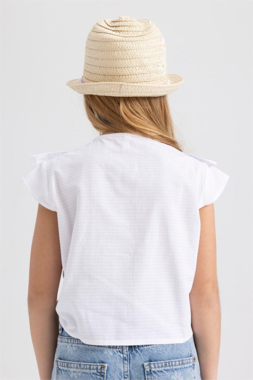 Girls & Teens White Girl Cotton Short Sleeve Shirt