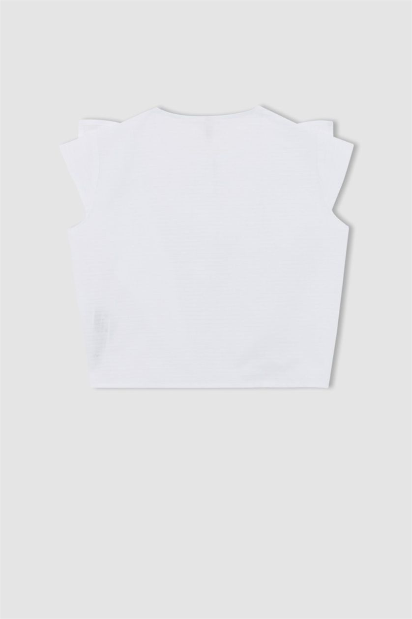 Girls & Teens White Girl Cotton Short Sleeve Shirt