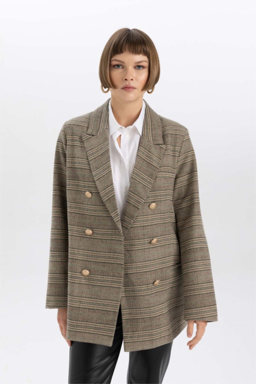 حريمي بيج بليزر اوفر سايز قصة واسعة بطبعة قلب