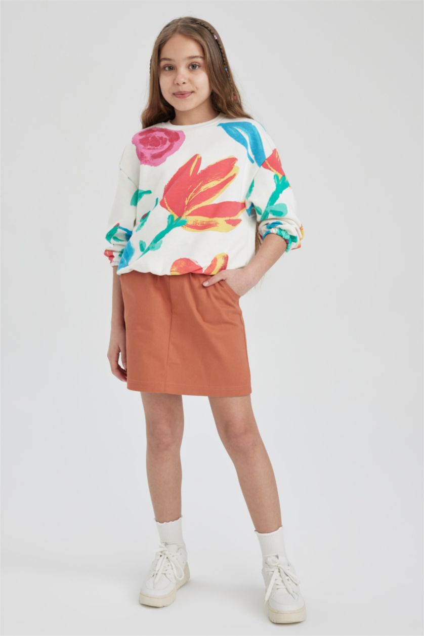 بنات برتقالي تنورة بناتي جبردين