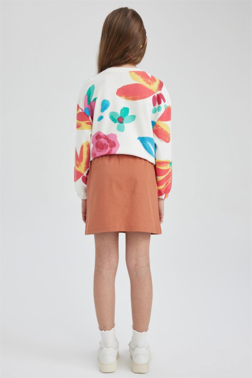 بنات برتقالي تنورة بناتي جبردين