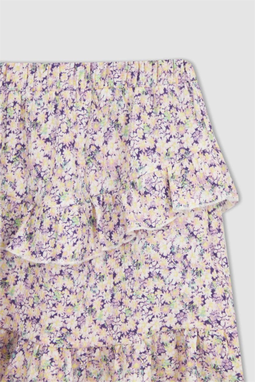 GIRLS & TEENS Light Green Girl Patterned Skirt