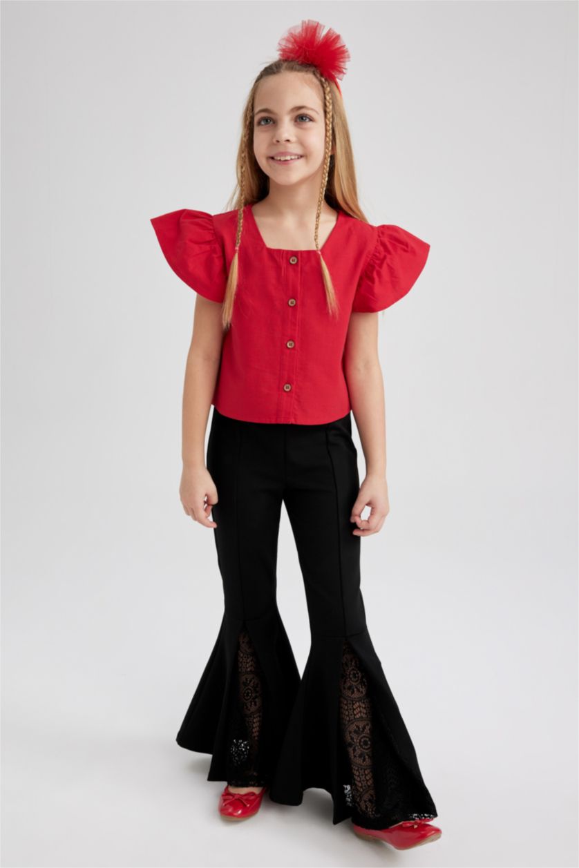 FILLES Noir Pantalon Journée des enfants