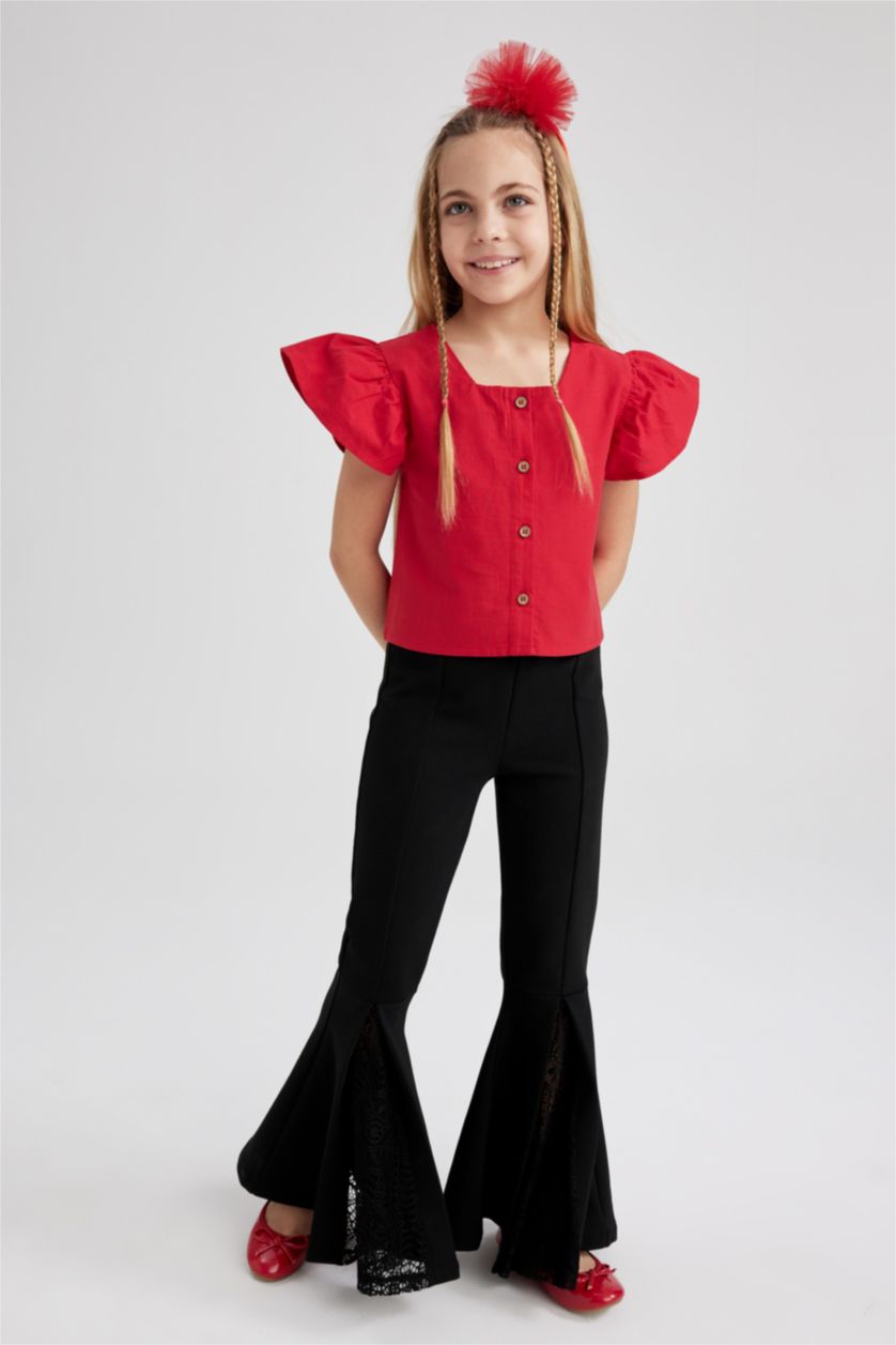FILLES Noir Pantalon Journée des enfants