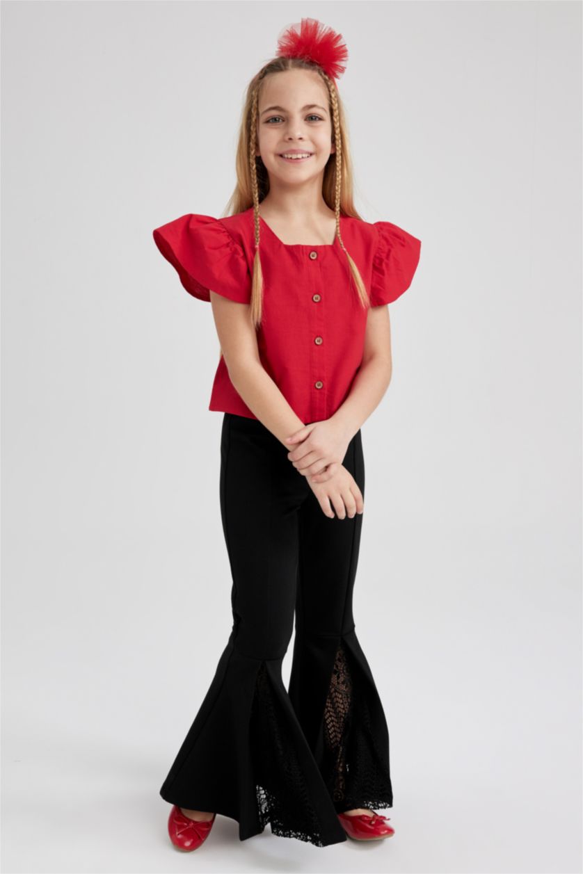 FILLES Noir Pantalon Journée des enfants