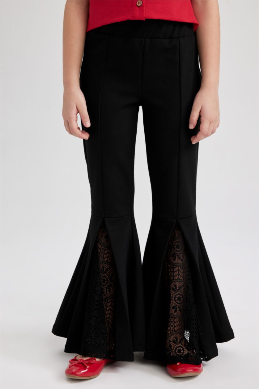 FILLES Noir Pantalon Journée des enfants