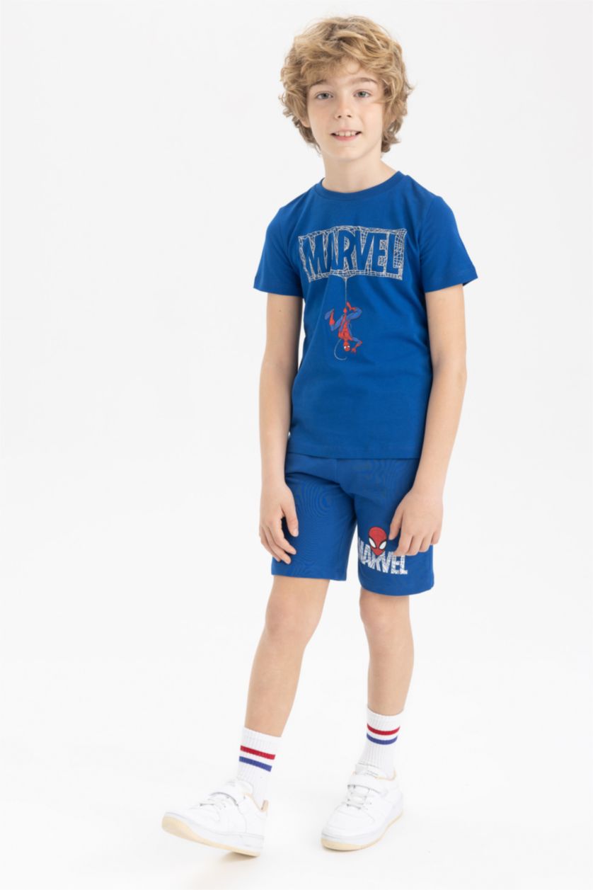 BOYS & TEENS Dark Blue Boy Marvel Spiderman Licensed 2-Piece Set